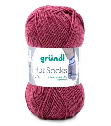 Hot Socks uni fv 63 rød meleret 
